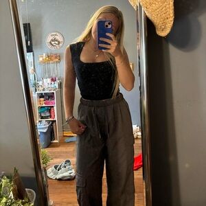 L.A. hearts by Pacsun grey wide leg parachute cargo pants